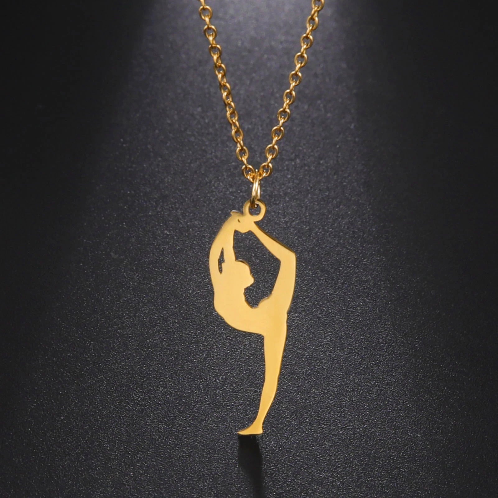 Collar de gimnasia rítmica para mujer,tendencia de 2026, joyeria de acero .
