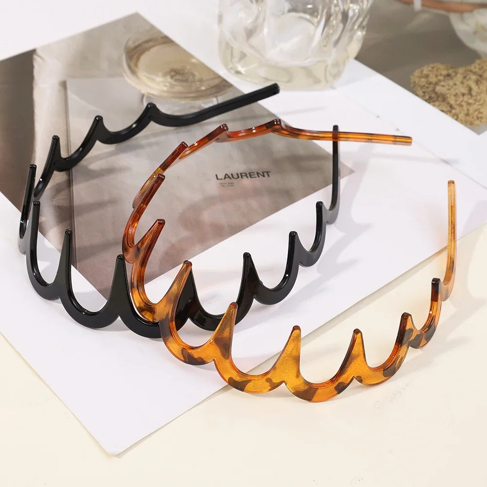 Diademas onduladas de moda, con dientes antideslizantes.