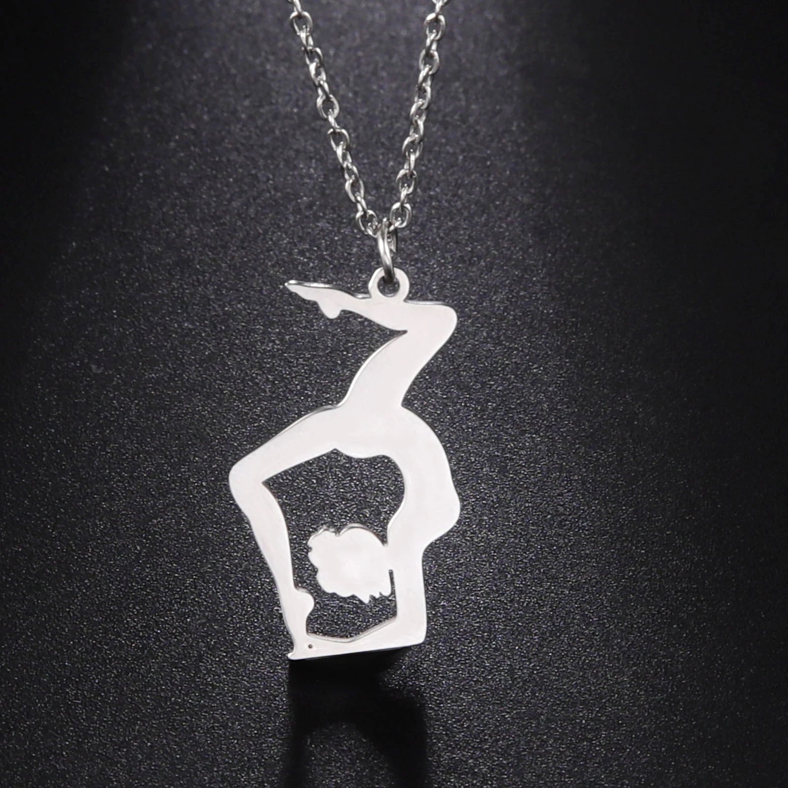 Collar de gimnasia rítmica para mujer,tendencia de 2026, joyeria de acero .